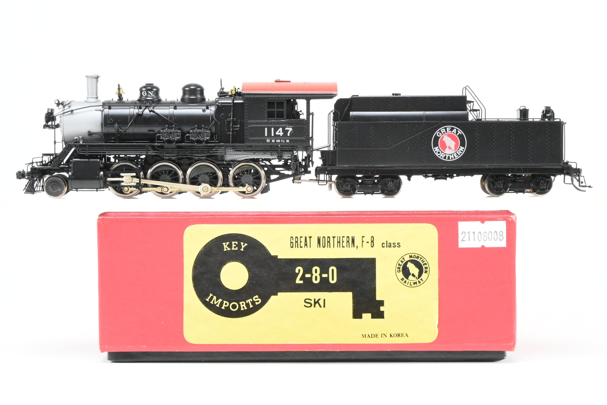 HO Brass CON Key Imports GN - Great Northern 2-8-0 Class F-8 #1147