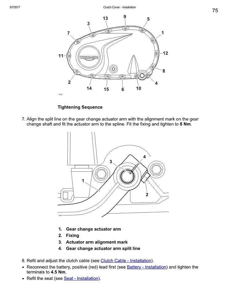 2016-2023 Triumph Thruxton R 1200 T120 Service Manual – retro