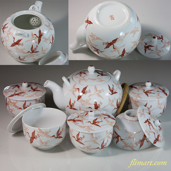 Noritake オールドノリタケ 陶器 鶴 置物 1950年代 レトロ 明治