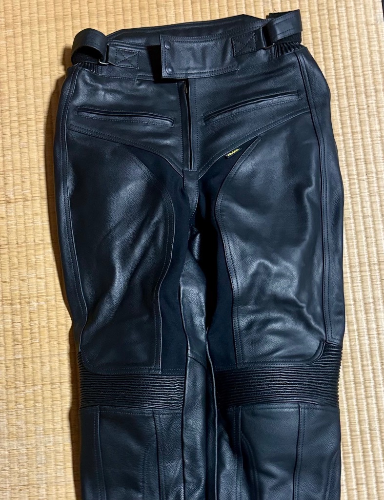 Clooney P04 バイク用 牛革 レザーパンツ 本革 革パンツ メンズ 防寒