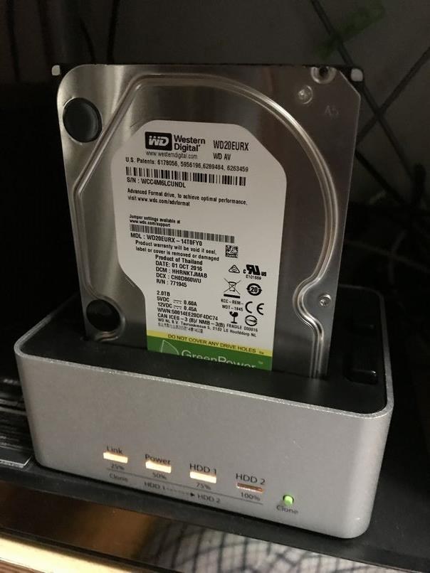 Panasonic DIGA BRG2020のHDD交換に使用』 WESTERN DIGITAL WD20EURX