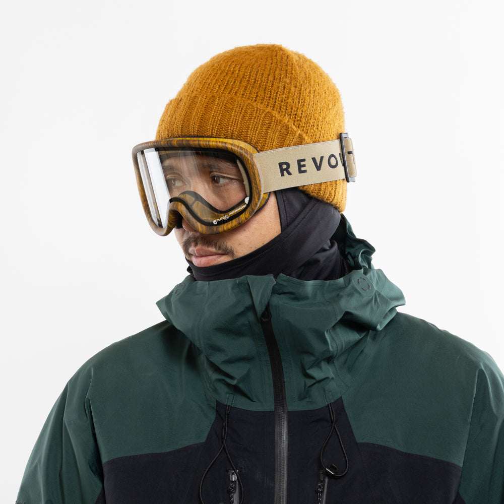 スノーボードゴーグル | SUPER LIGHT FRAME Matte 山吹 Wood – REVOLT