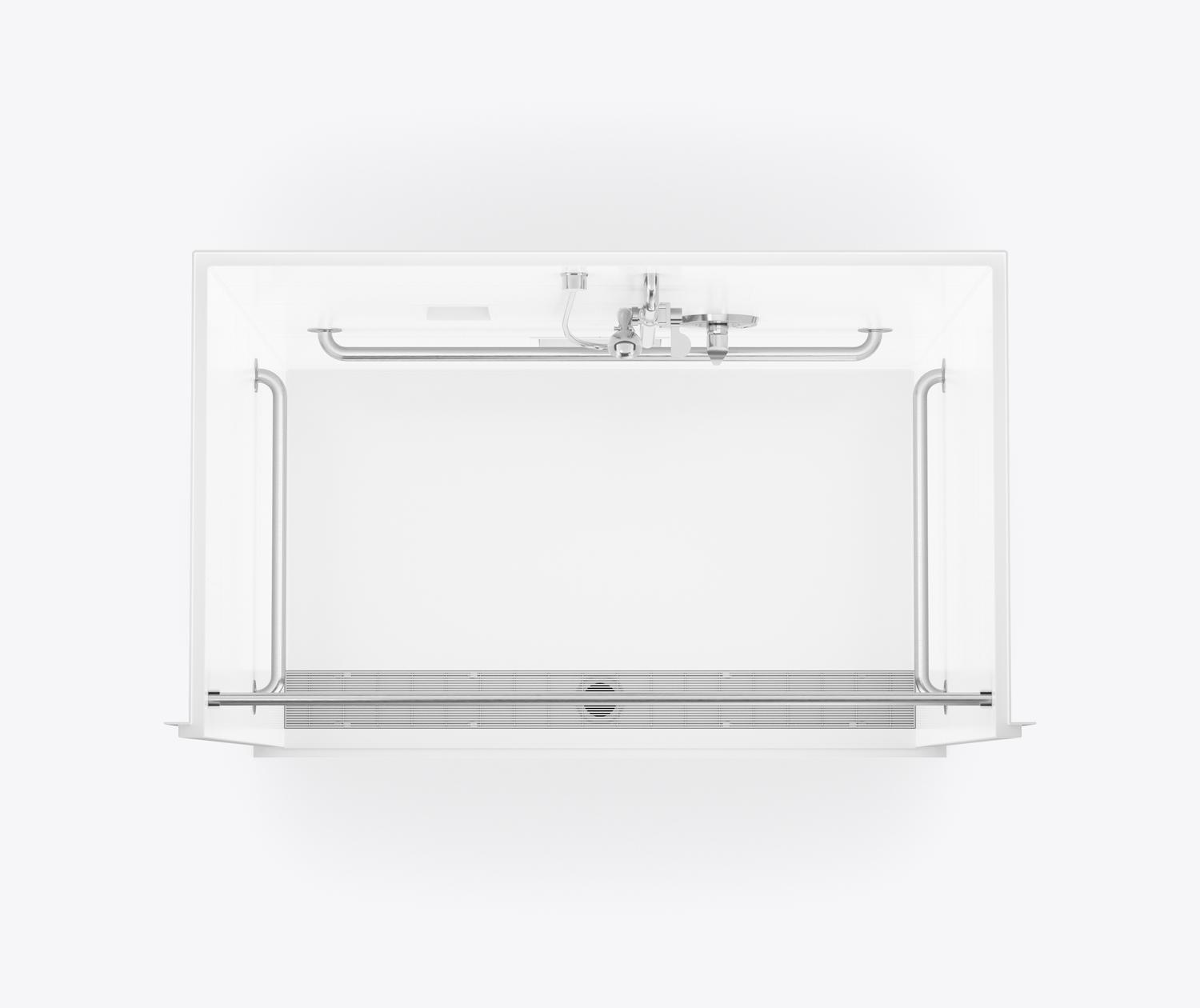 XST 6238 TR COL AcrylX Alcove One-Piece Shower in White with