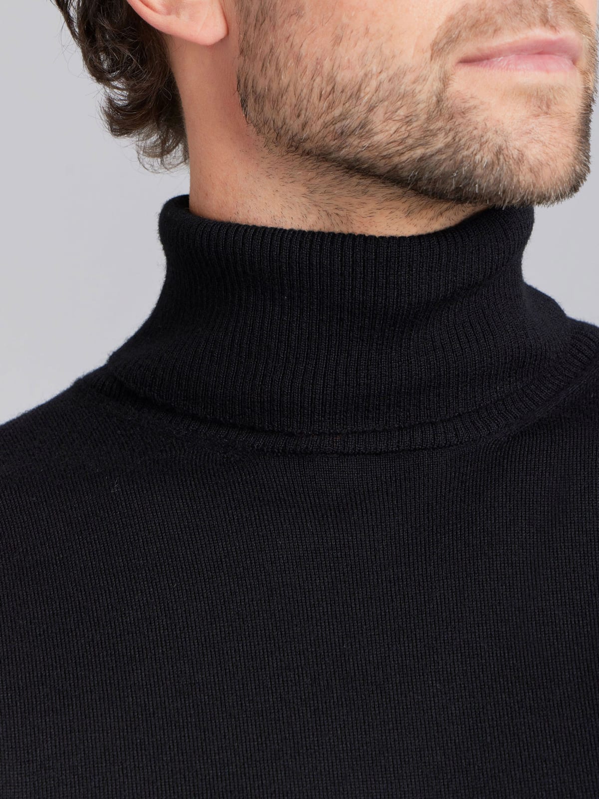 black merino wool New Light sweater