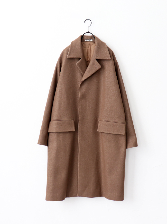 AURALEE ウールシルクメルトンステンカラーコート AURALEE ウール