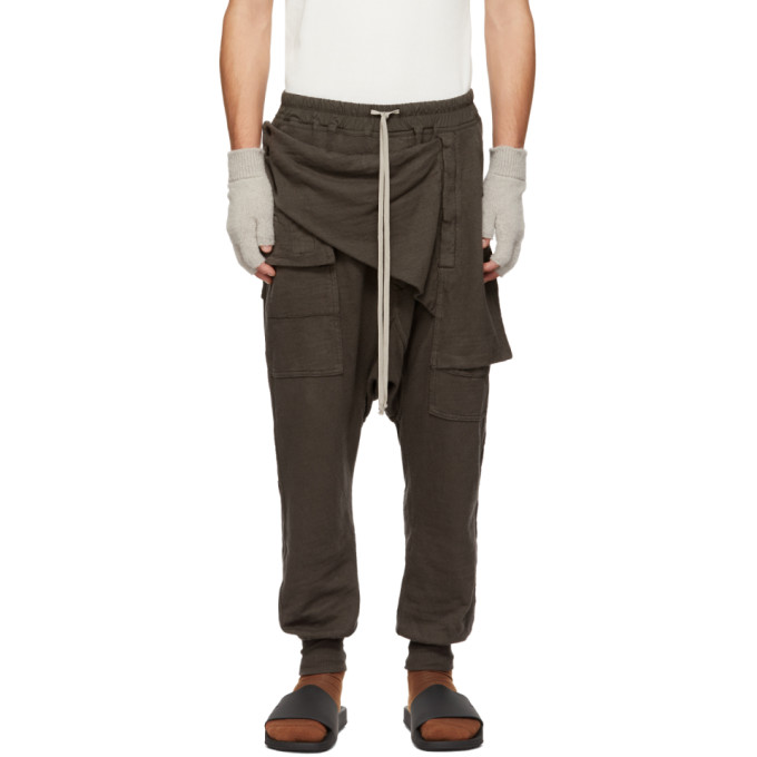 Rick Owens Drkshdw Grey Prisoner Memphis Lounge Pants In 78darkdust
