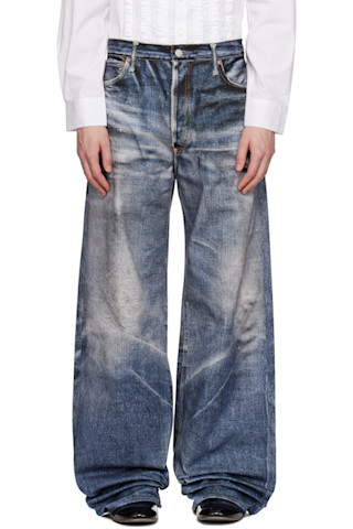 Blue Levi's Edition Inkjet W Name Berberjin Jeans by Junya