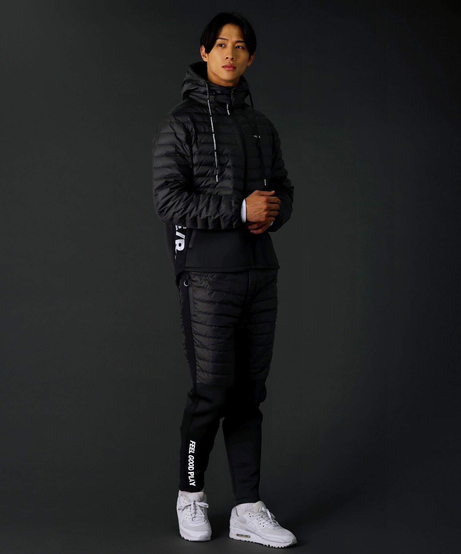 ベルトループ付き止水ジップ高密度タフタダウンフェザーパンツ | REZES