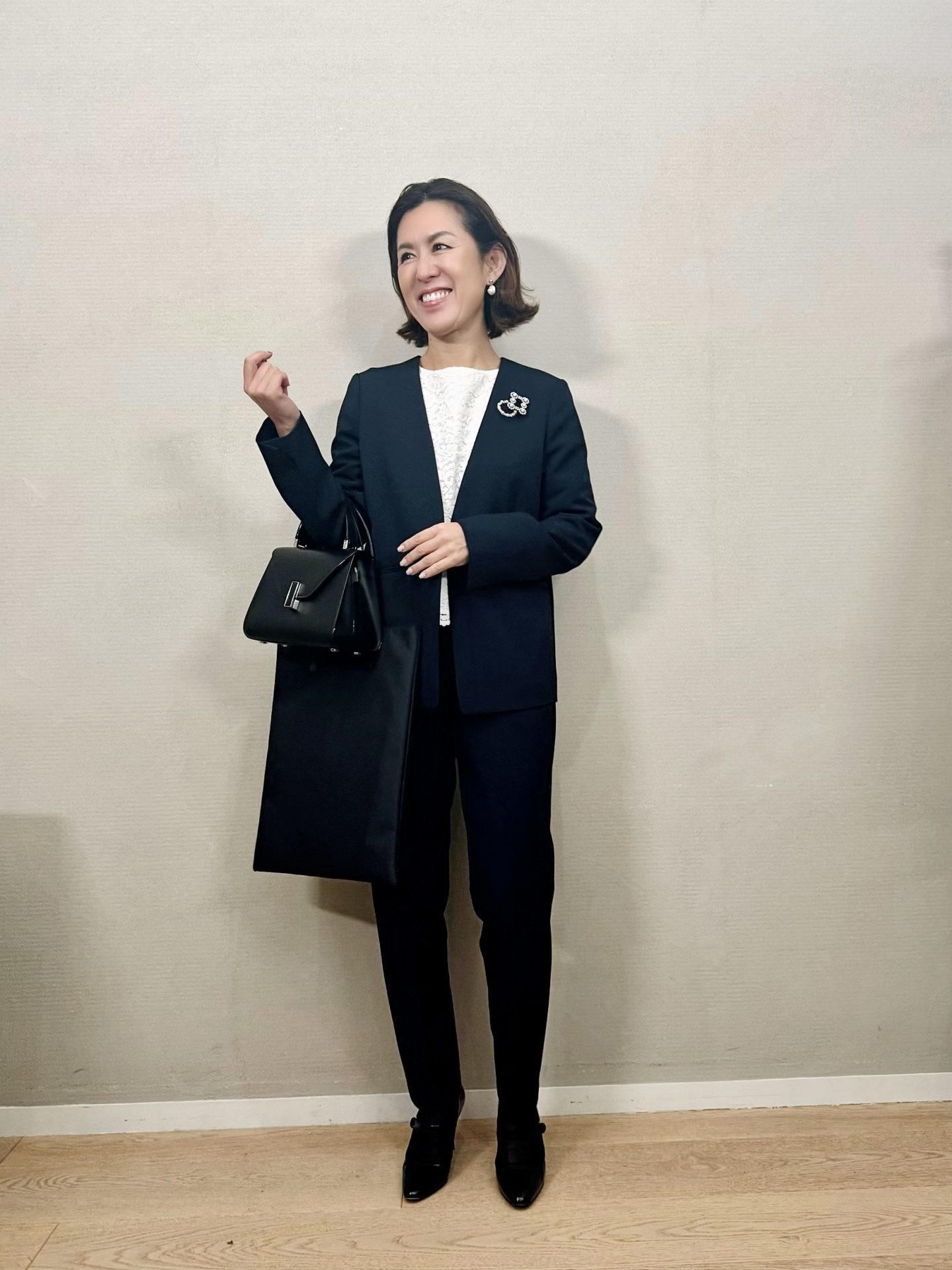 美品】Theory luxe セットアップ パンツスーツ ネイビー L セオリー