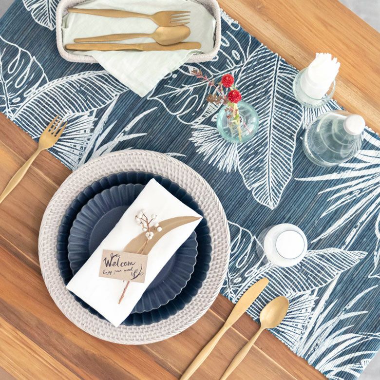 プレートトレイ アンダープレート プレート トレイ ラタン 籐 ホワイト