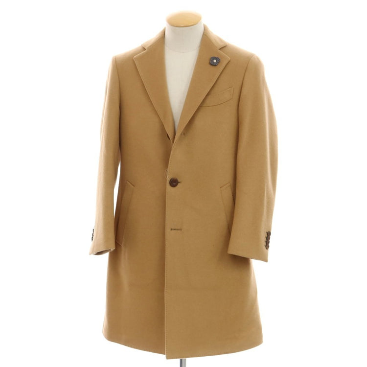 韋*天様 【美品】LARDINI カシミヤ混 キャメル チェスターコート