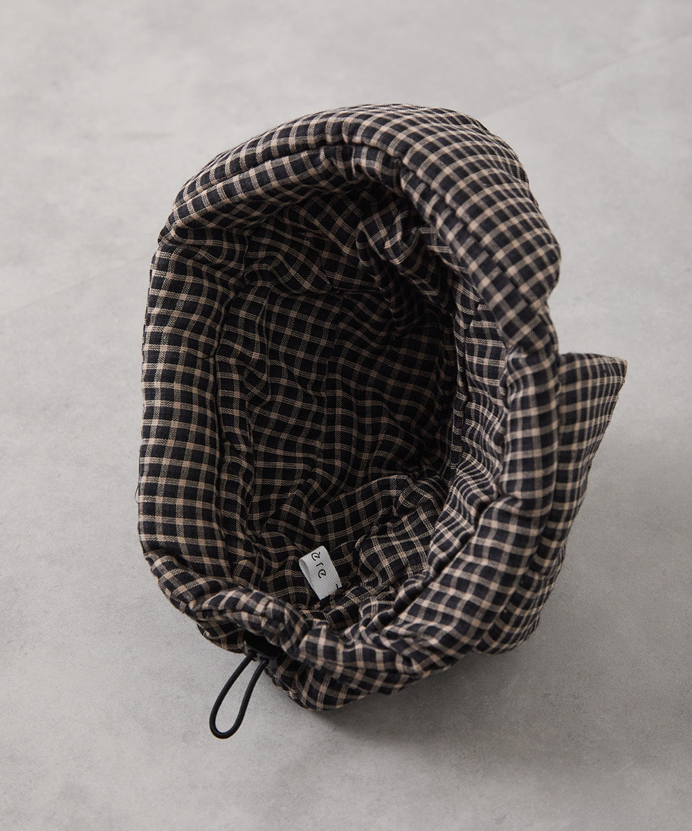 チェック柄中綿フライトキャップ