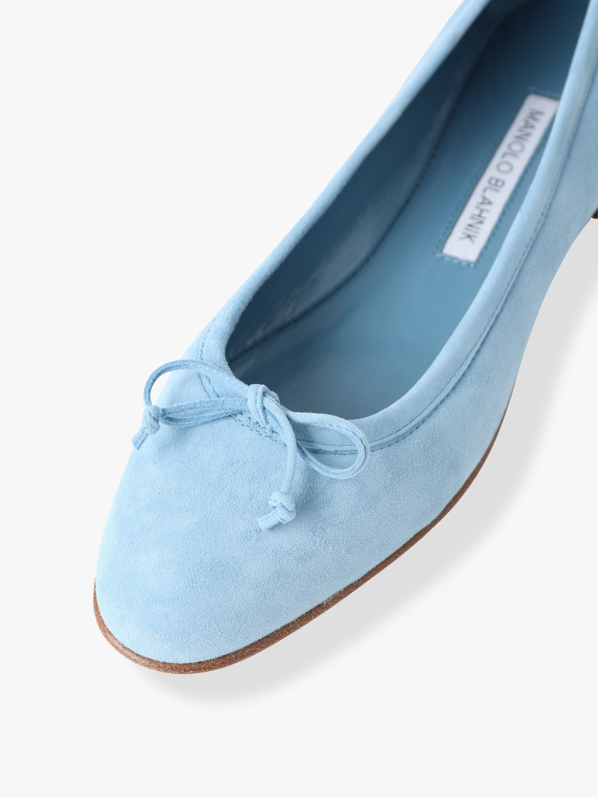 ヴェラリースエードフラットシューズ (ブルー/オレンジ)｜MANOLO