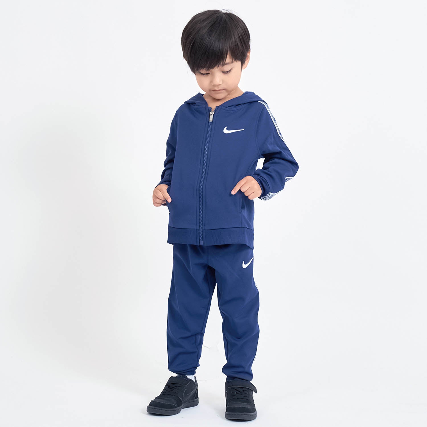 ☆NIKE☆ ナイキ インテル×ピレリ ジャンプスーツ ナイロン ツナギ 黒