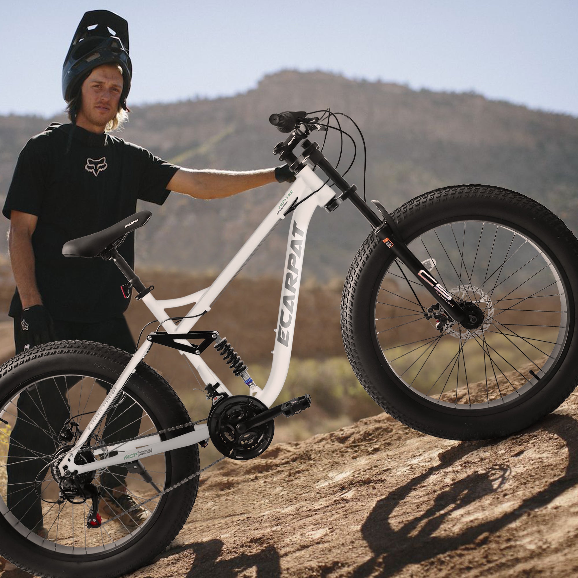 A26309 26 Inch Mountain Bike,Full Suspension 21 Speeds Drivetrain With