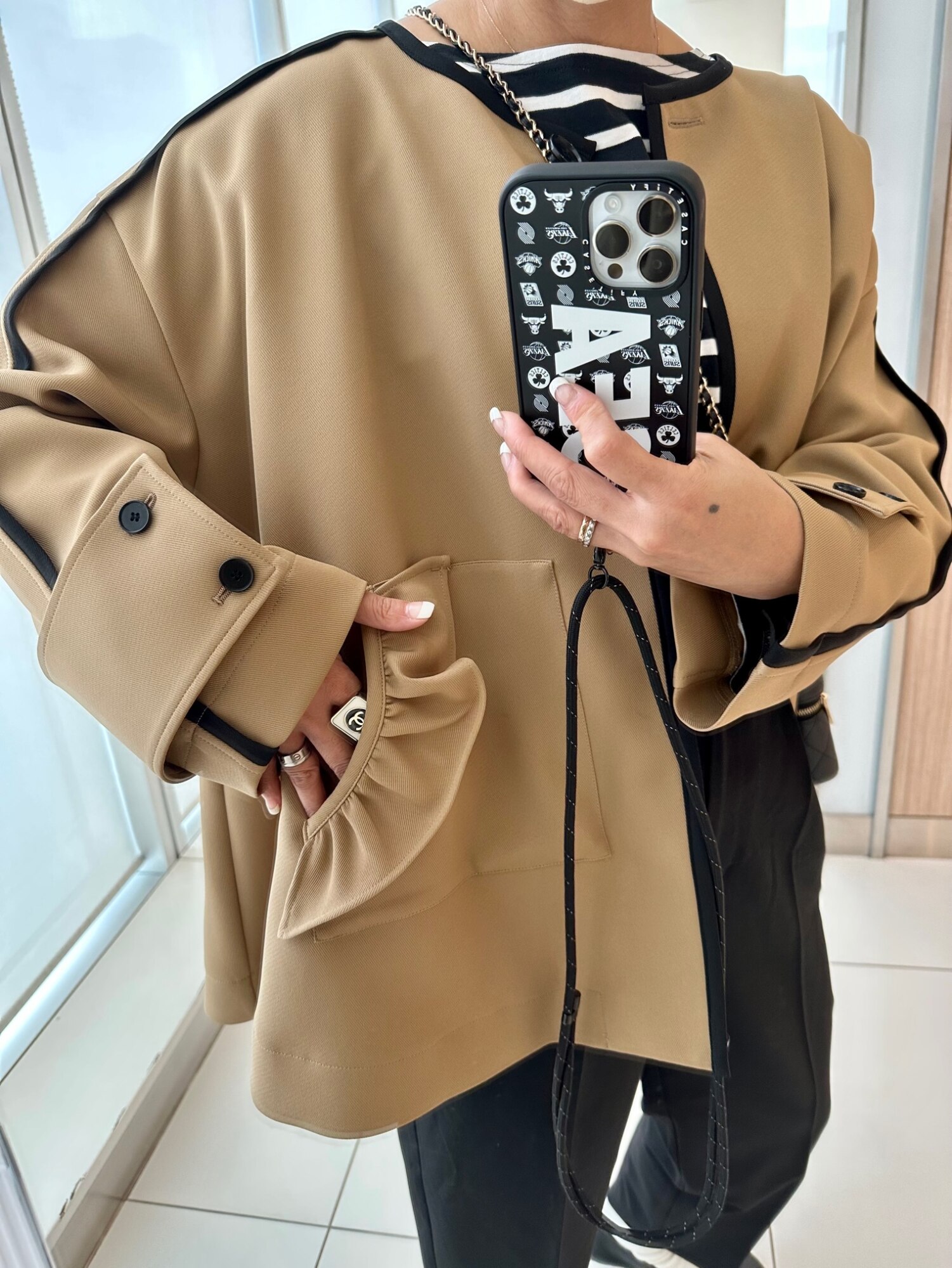 cen.made in Japan/パイピングコート(11月末〜12月初旬発送）
