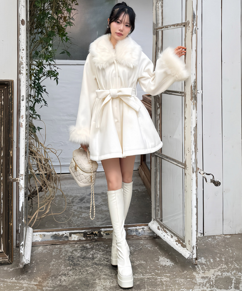 ファー付ポンチョ風コート｜ROYAL PARTY ロイヤルパーティー 商品詳細