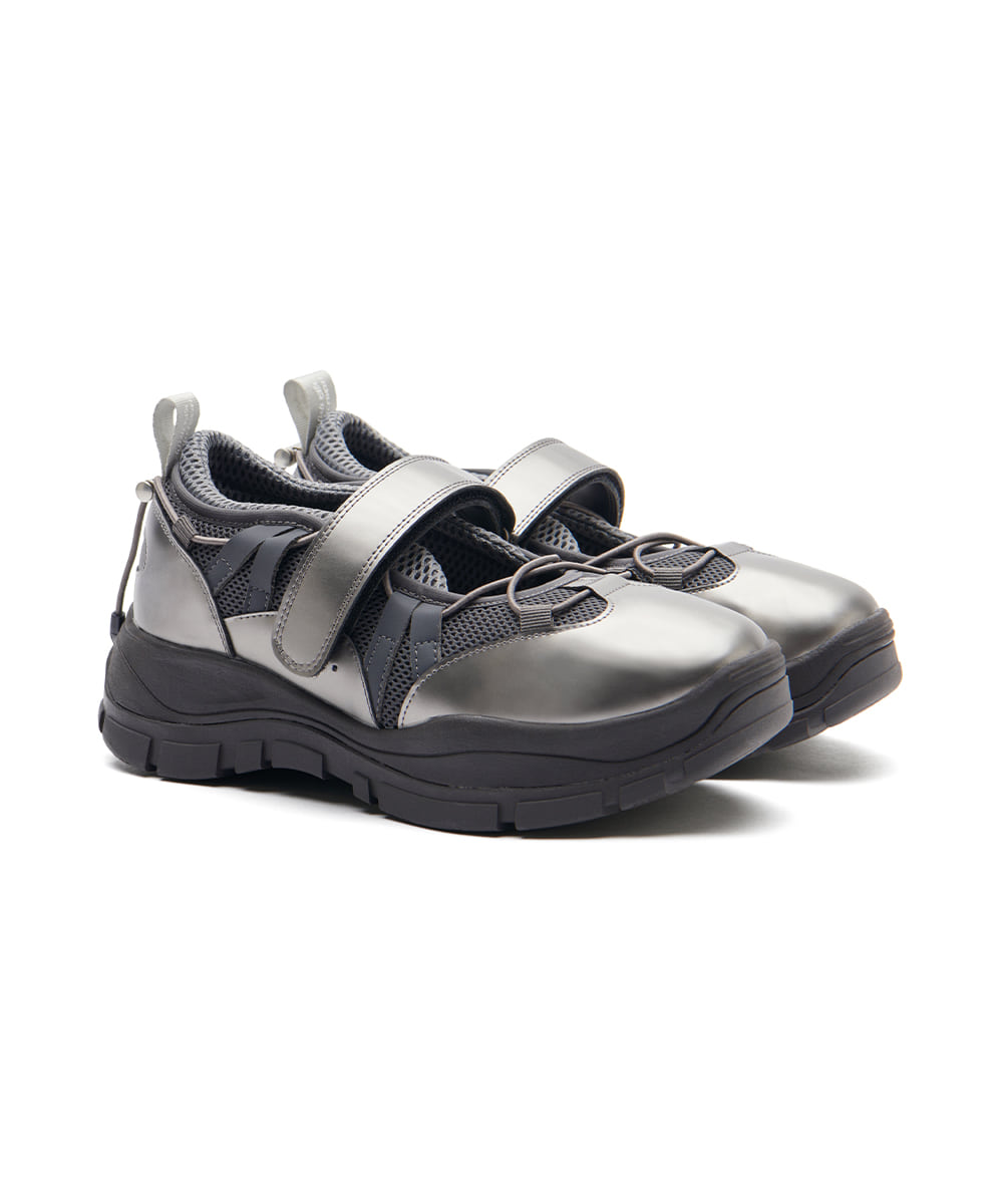 Bryn Velcro Sneakers (mesh) Dark Silver – Rockfish Wellies