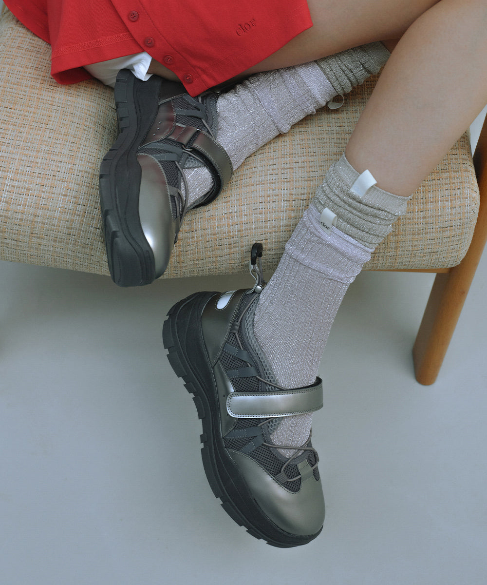 Bryn Velcro Sneakers (mesh) Dark Silver – Rockfish Wellies