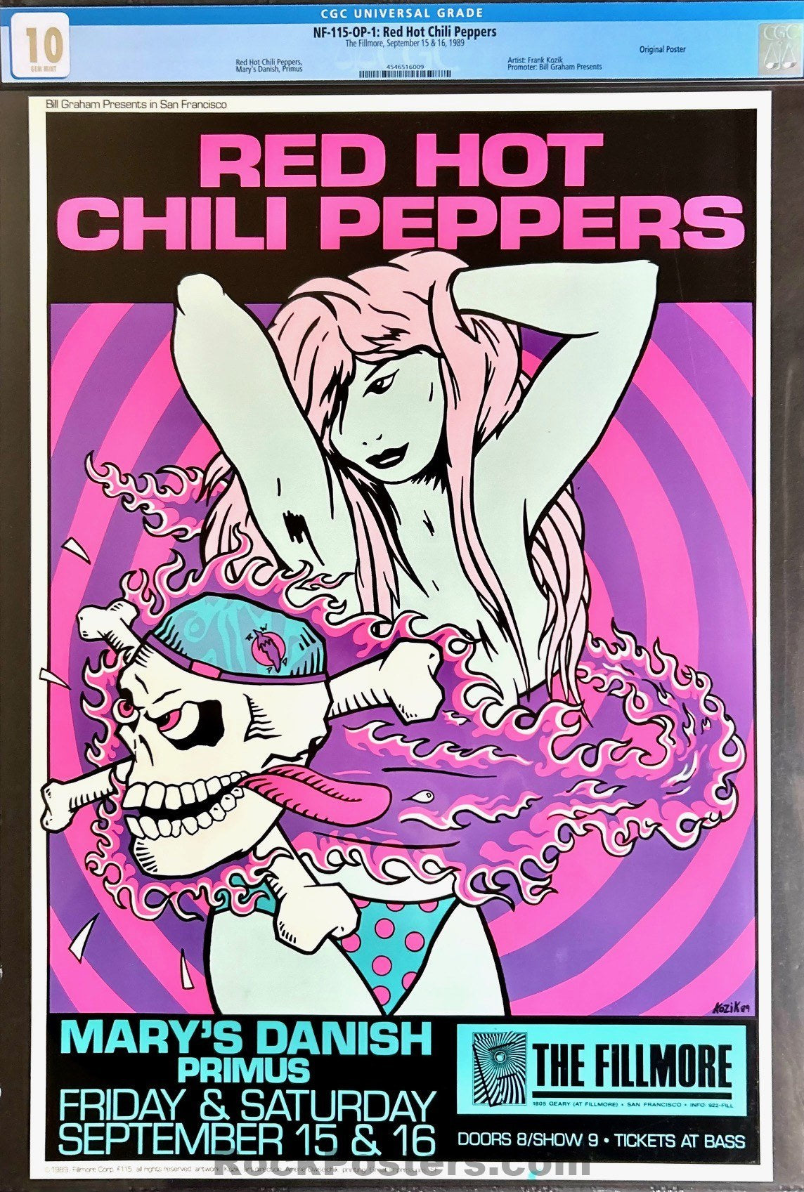 NF-115 - Red Hot Chili Peppers Poster - Fillmore Auditorium - CGC