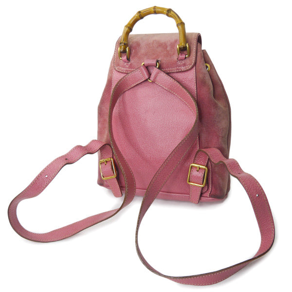 OLD Gucci レア!バンブー スエードミニリュック（ピンク） – Vintage