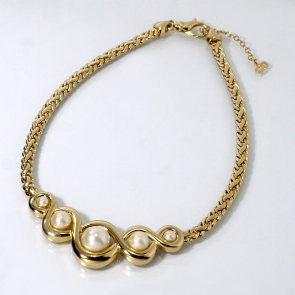 OLD Dior パールチェーンネックレス（ゴールド） – Vintage Shop Rococo