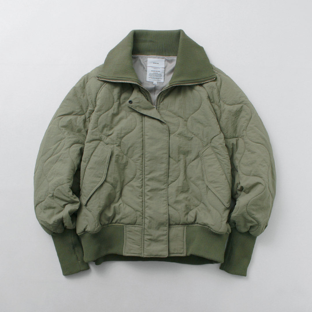 KHA:KI（カーキ） ミリタリーキルト ジップアップジャケット