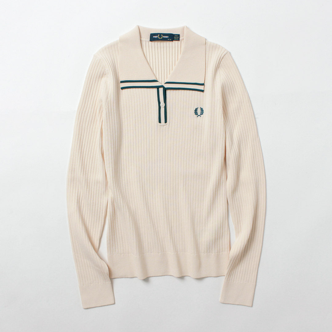 FRED PERRY（フレッドペリー）リブニット ポロシャツ / レディース
