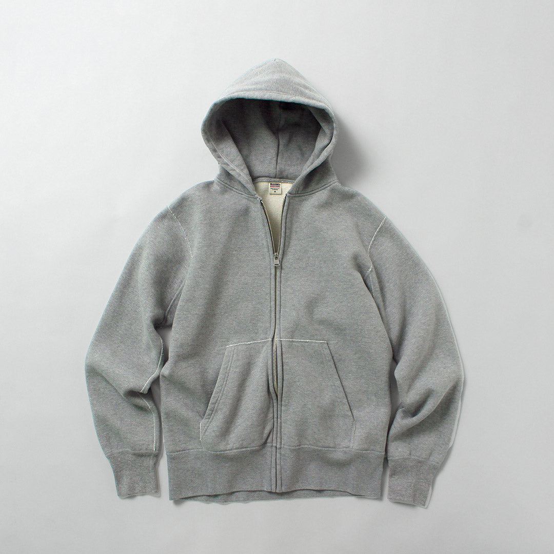 BARNS（バーンズ） 小寸 ジップパーカー / メンズ 長袖 裏起毛 COZUN