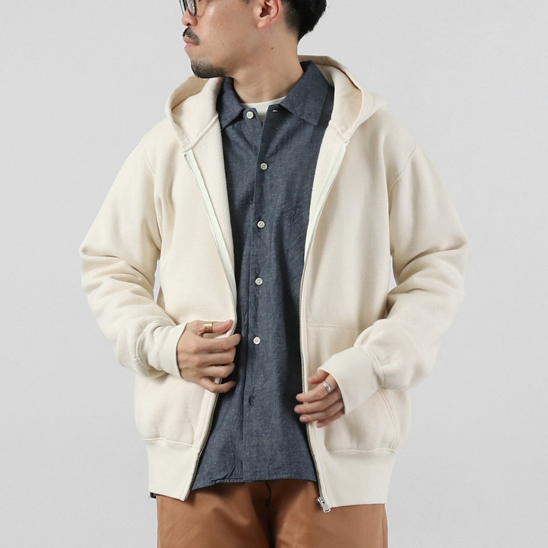 BARNS（バーンズ） 小寸 ジップパーカー / メンズ 長袖 裏起毛 COZUN