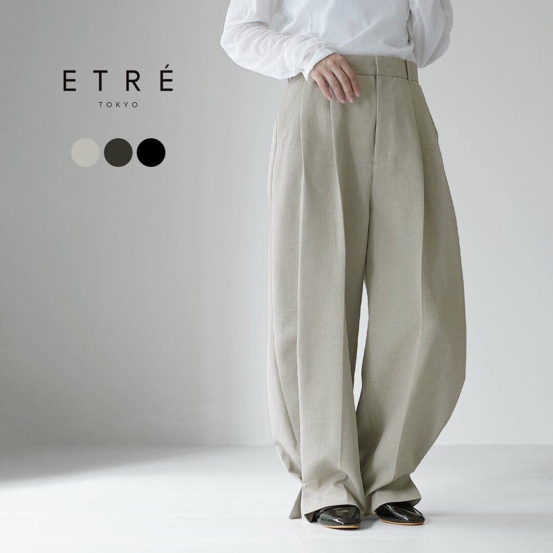 ETRE TOKYO（エトレトウキョウ） サイドヘムタックパンツ 1225420044-0
