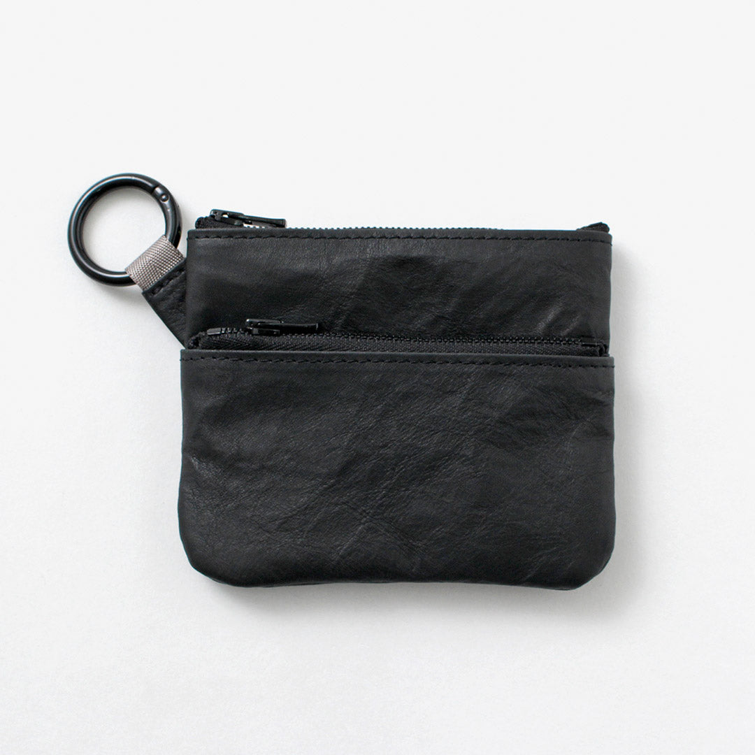 SENTI（センティ） ダイニーマレザー ダブルジップ ポーチ