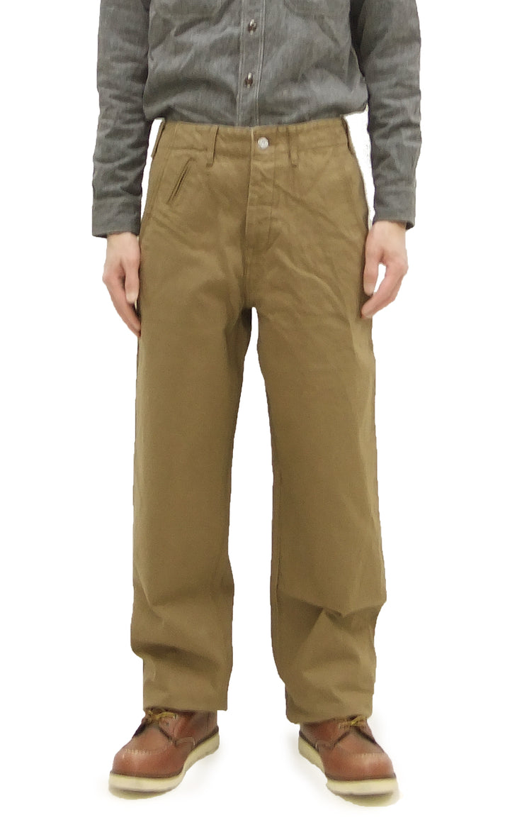 Samurai Jeans Trousers SJ48CP Men's Khaki Chinos Wide-Cut Relaxed