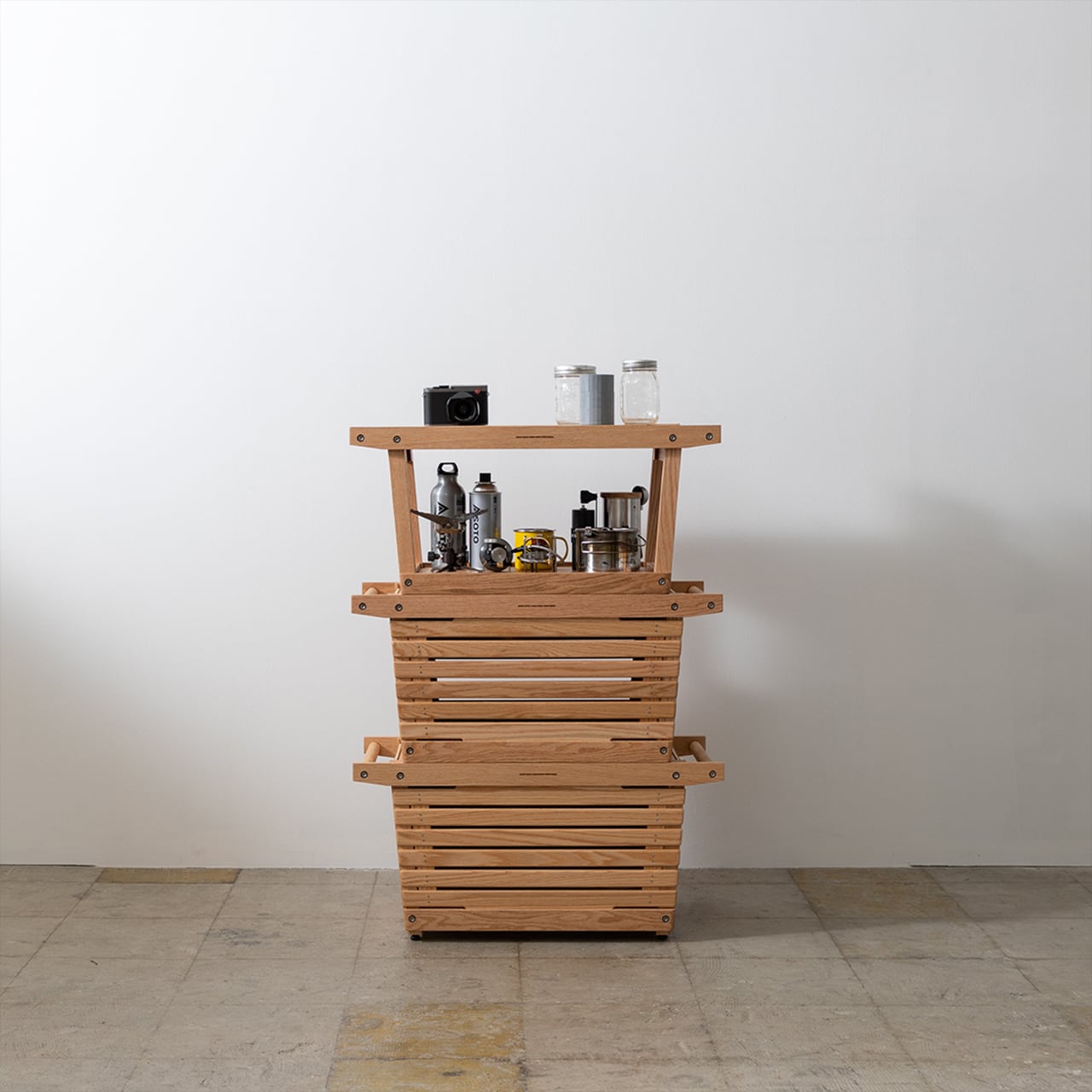 IKIKI】Shelf Container M Oak イキキ シェルフコンテナ M オーク