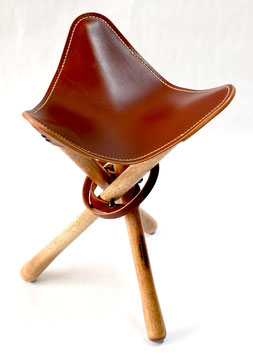 焚き火チェア】エイジングヌメ basta_redskapet バーガンディー 焚き火