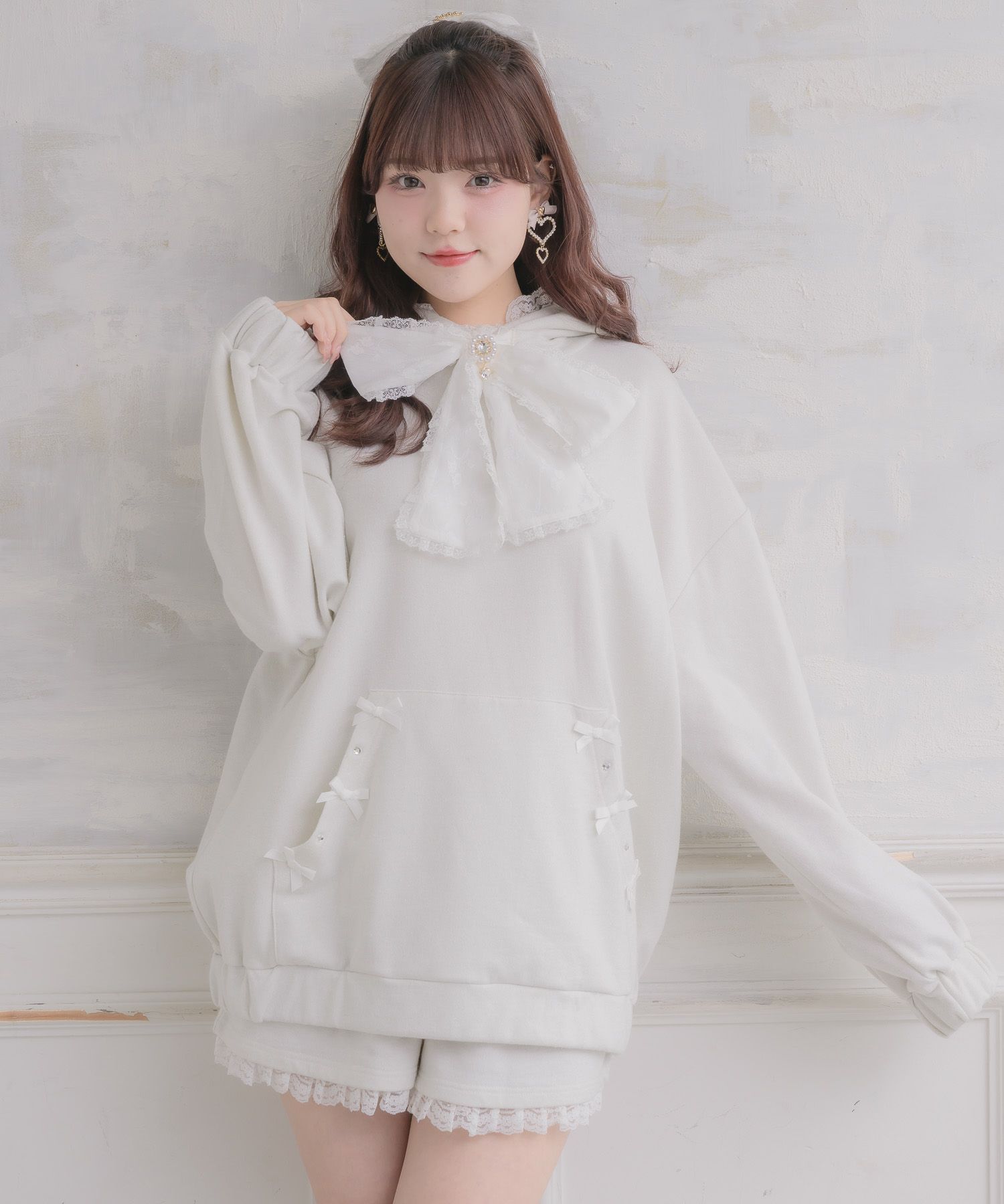 リボンデザインフーディーセットアップ | Rlab store