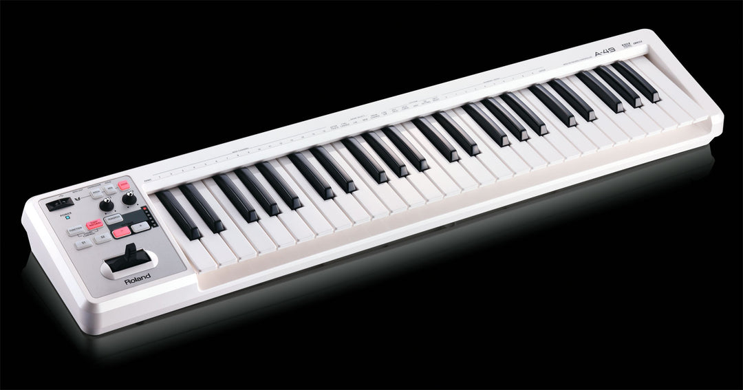 Roland A-49-WH MIDI Controller Keyboard, 49 keys (White) – Roland