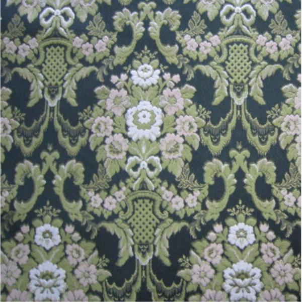 金華山生地 花かご グリーン 生地 m単位切売り(のり無) / トラック用品