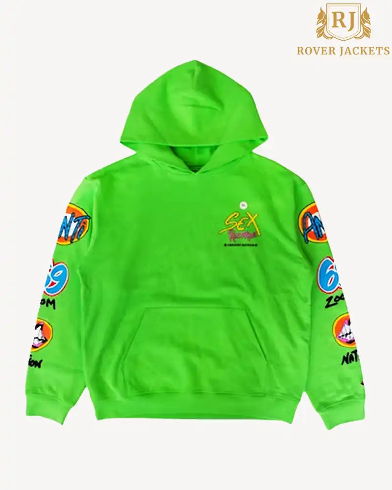 Chrome Hearts Matty Boy Sex Records Hoodie-green - Rover Jackets