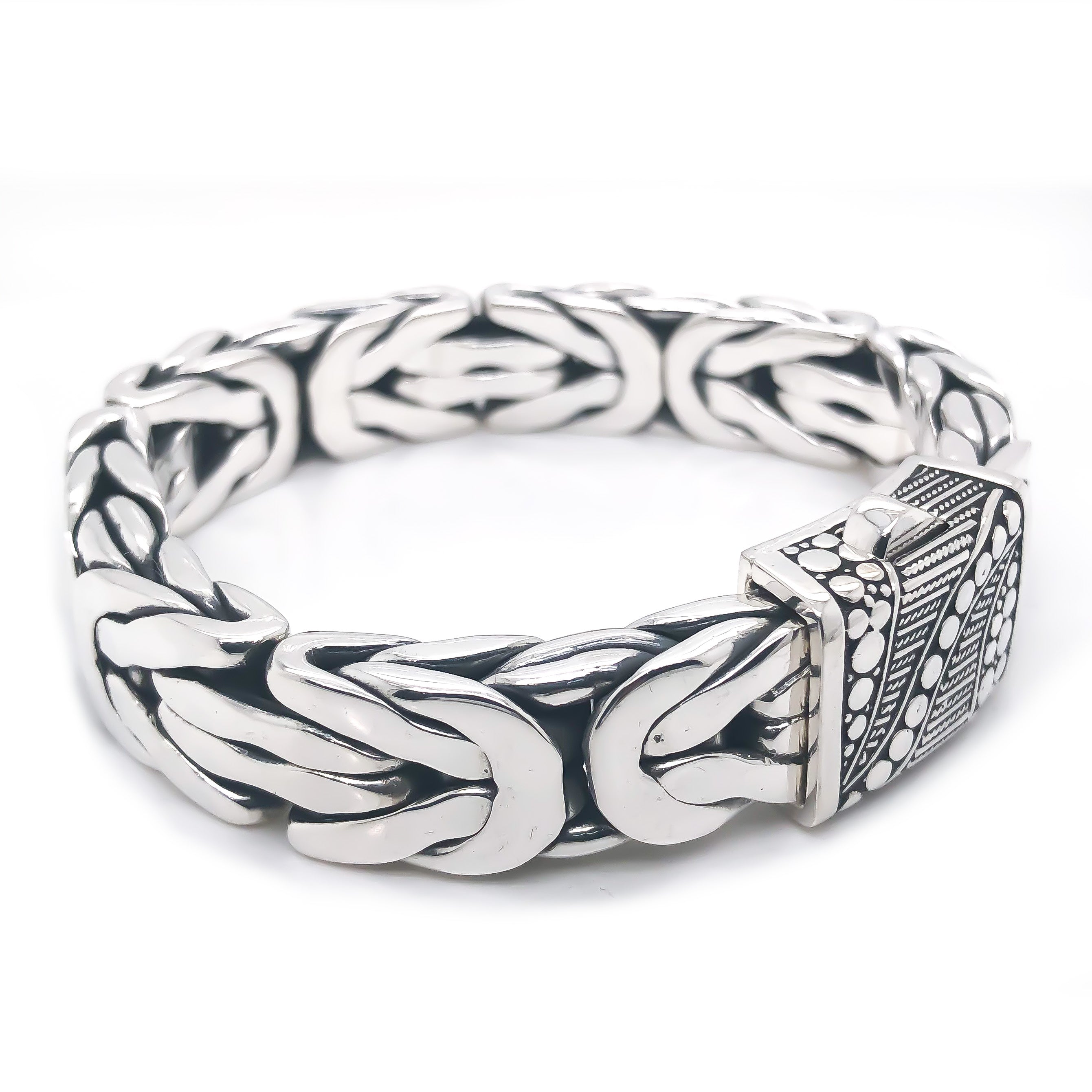 14mm Sterling Silver Byzantine Handcrafted Bracelet – Ryan Christian