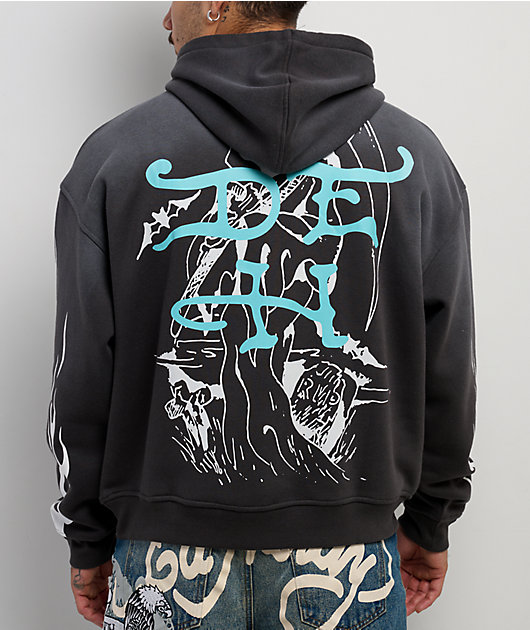 Ed Hardy Panther Rhinestone Sunfade Grey Hoodie | Zumiez