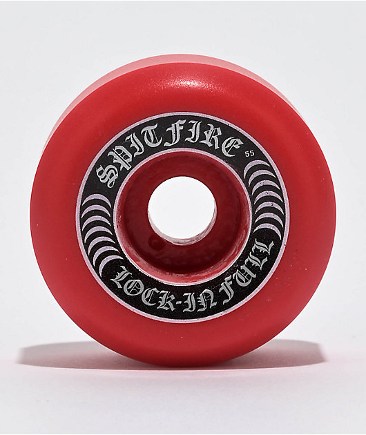 Spitfire Lock In Full Formula Four 55mm 99a Red Conical Skateboard
