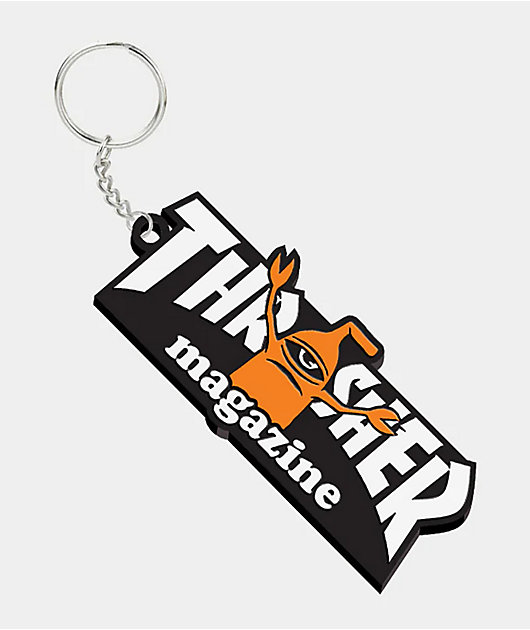 Thrasher x Toy Machine Black Keychain | Zumiez