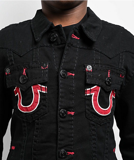 True Religion Jimmy Super T Black Denim Jacket | Zumiez