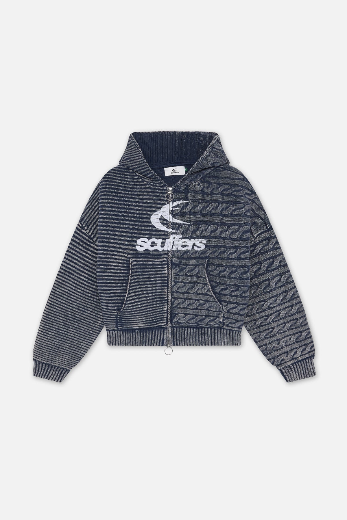 Frenchie Navy Knit Zipper – Scuffers