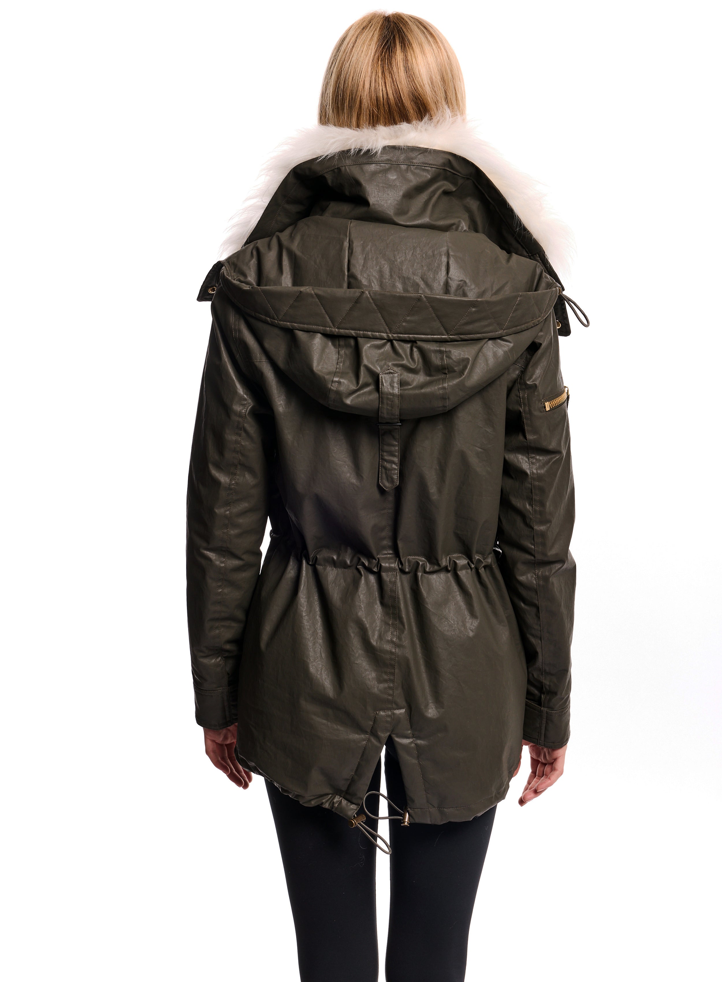 SAM. New York Womens DEVON utility parka with detachable shearling