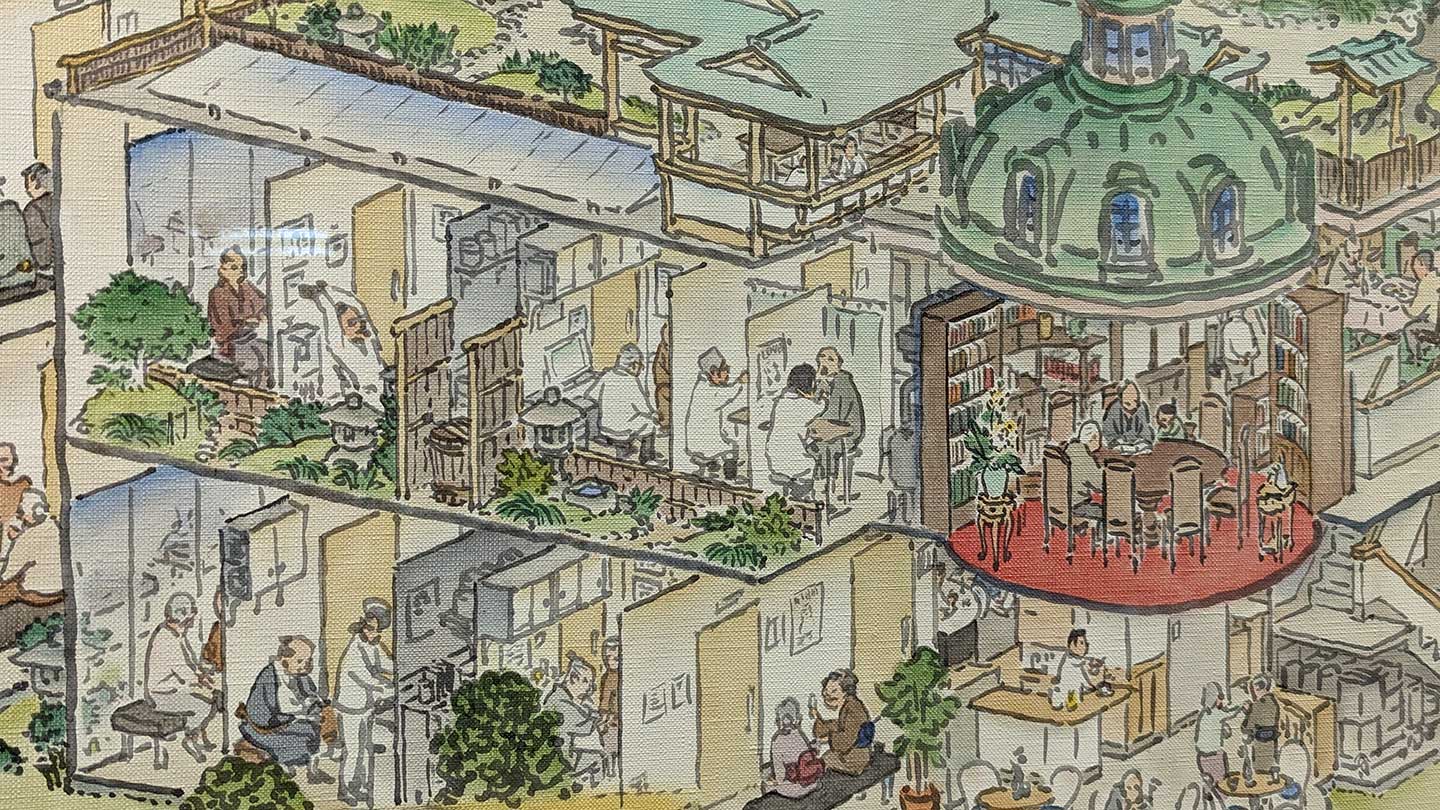 渋沢栄一」ゆかりの施設に有り！今昔を自由自在に行き来する「山口晃