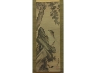 幽泉 銘絹本掛軸（野崎幽泉）