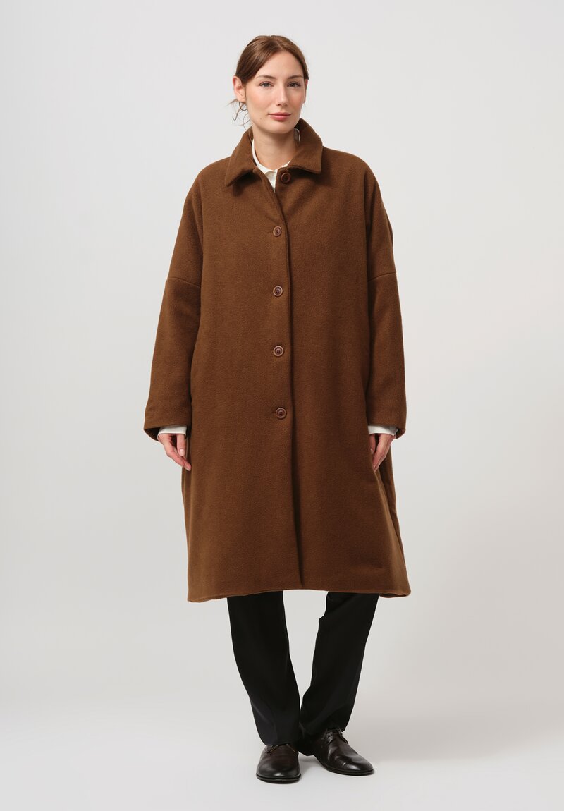 Casey Casey Cashmere Big Blobby Coat in Kasper Fudge Brown | Santa