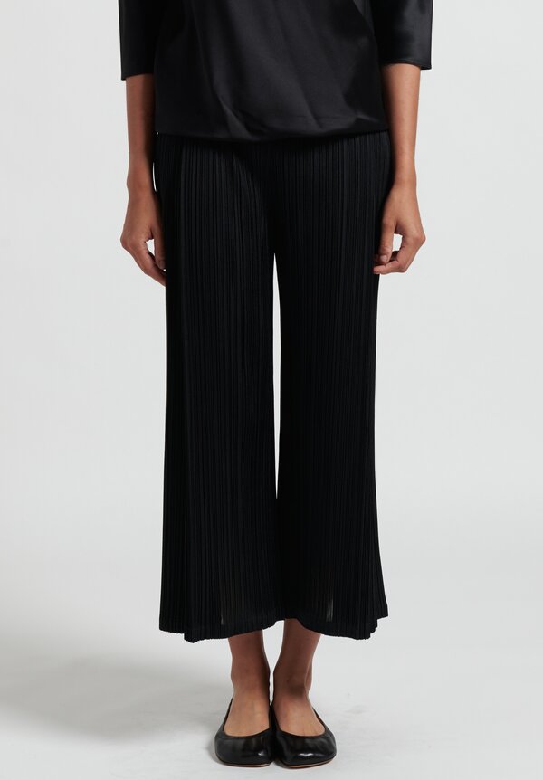 Issey Miyake Pleats Please Wide Leg November Pants in Black